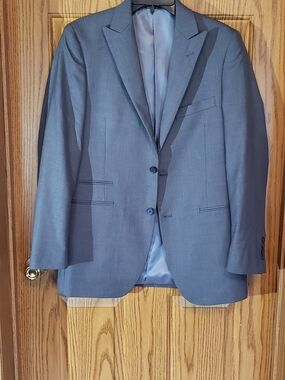 jf j.ferrar Two-Button Blue Sport Coat. Small. Formal Wear. Lined. Vest.